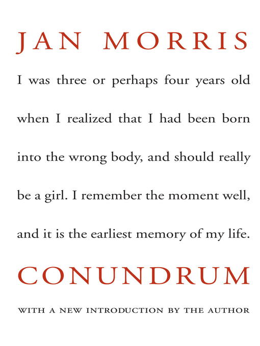 Title details for Conundrum by Jan Morris - Available